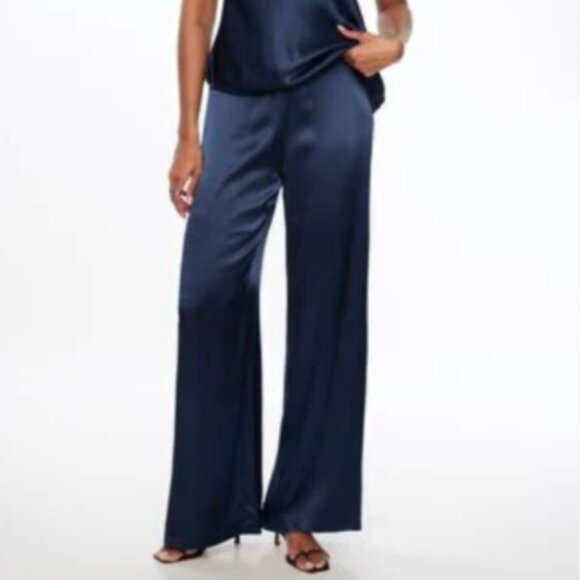 Brand New Women's C by One Pull-On Wide Leg Satin Pants - Picture 6 of 12